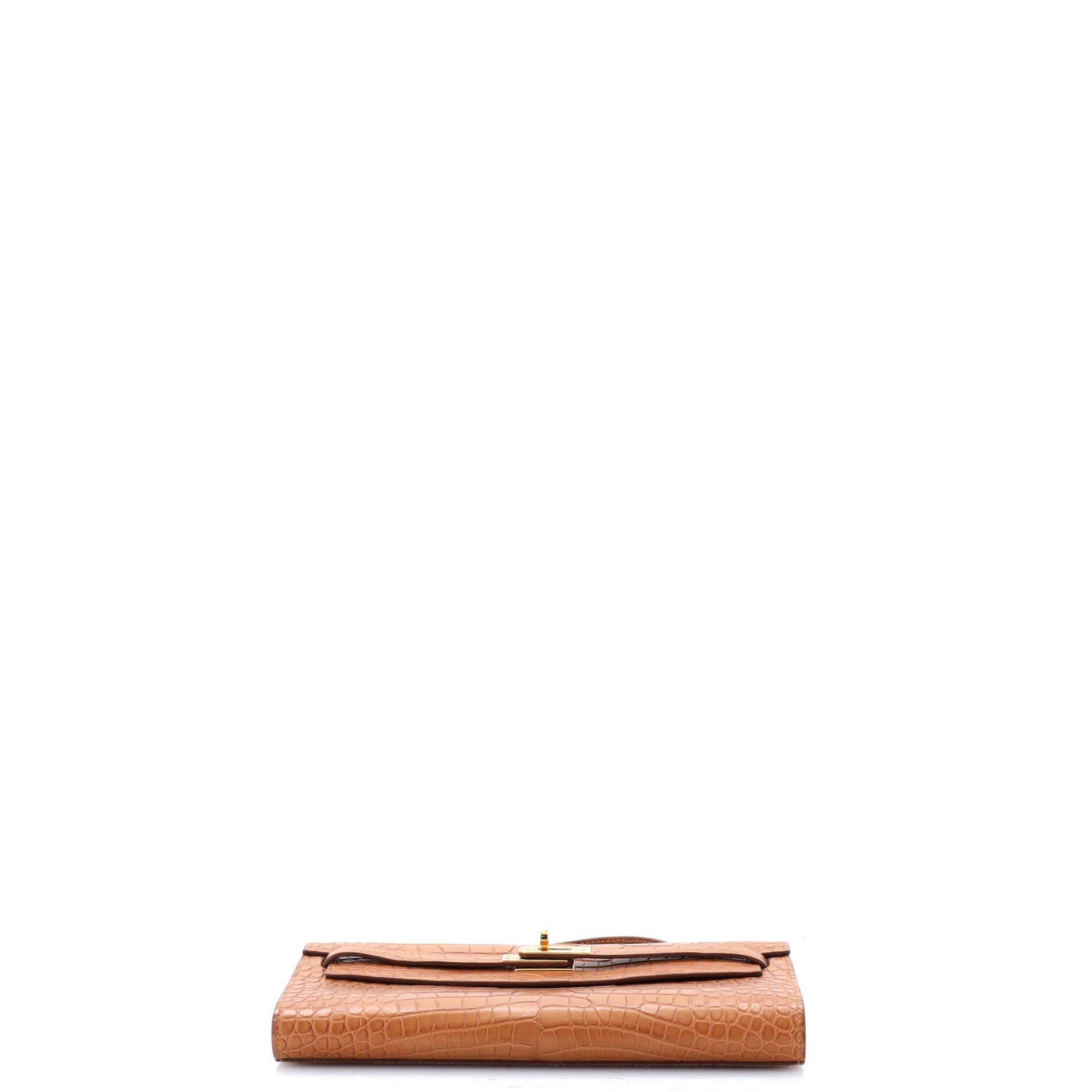 Pre-Owned Hermes Kelly To Go Wallet Alligator, Alternate, color, 