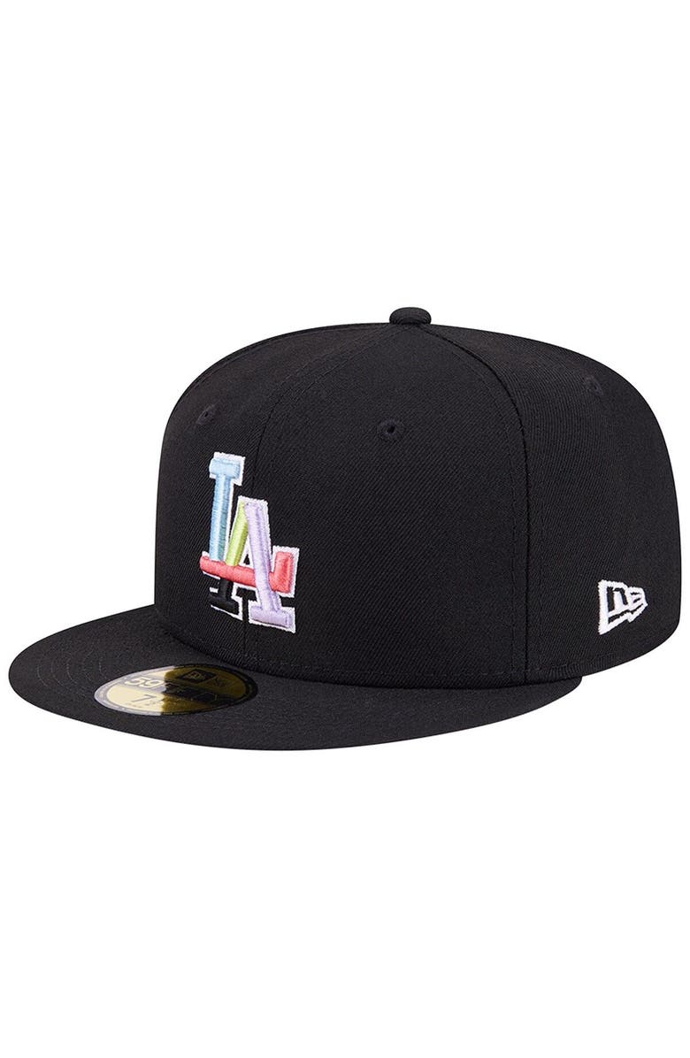 New Era Men's New Era Black Los Angeles Dodgers Multi-Color Pack 59FIFTY Fitted Hat, Alternate, color, Black