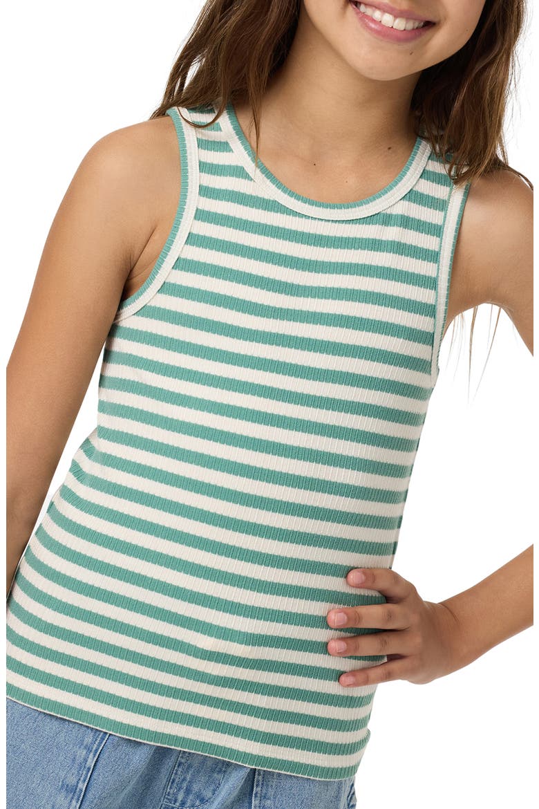 Kids' Lonnie Rib Stripe Tank, Alternate, color, GREEN