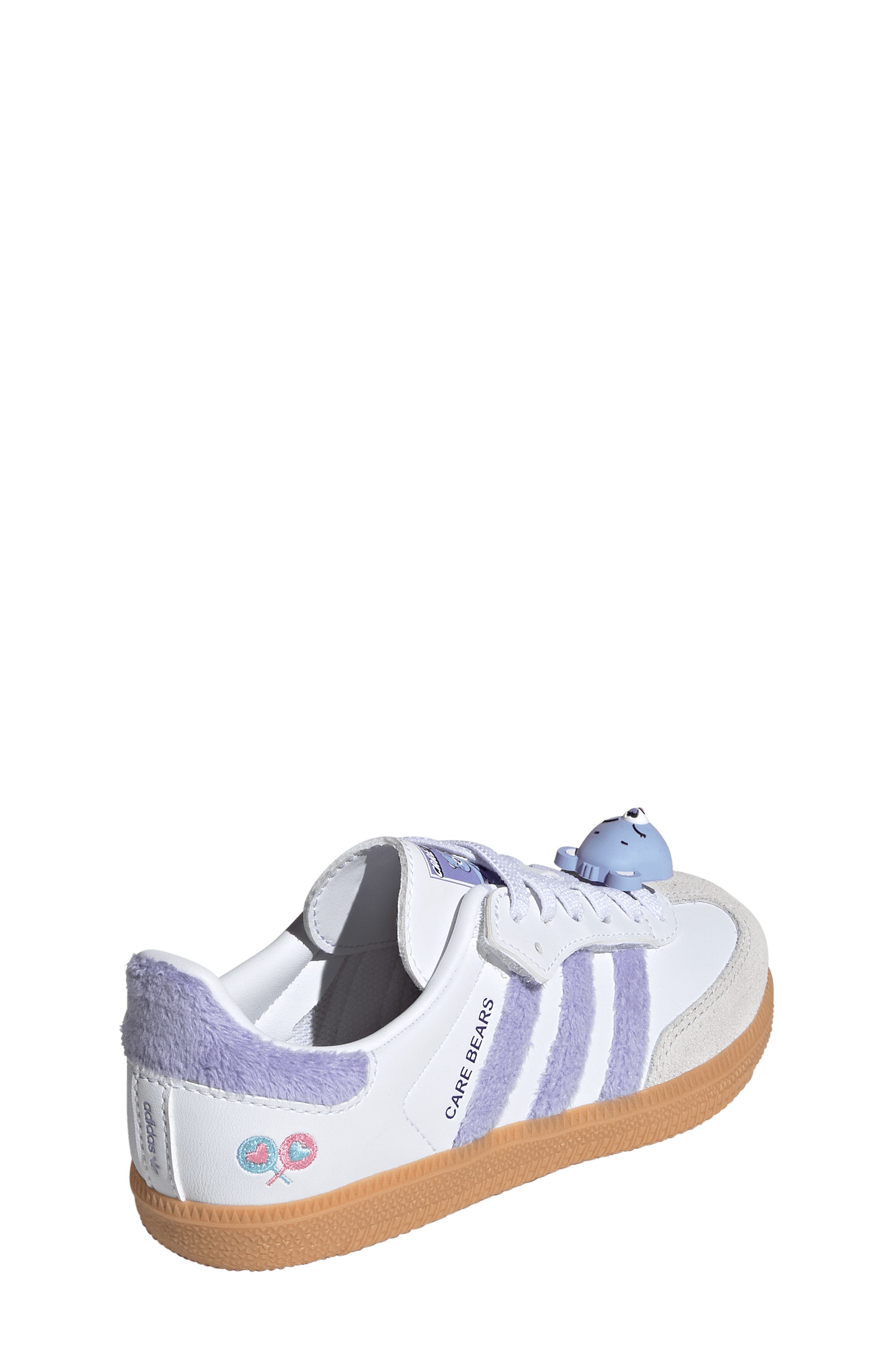 Kids' x Care Bears Samba OG Elastic Lace Sneaker, Alternate, color, LIGHT PURPLE/ WHITE/ BLUE