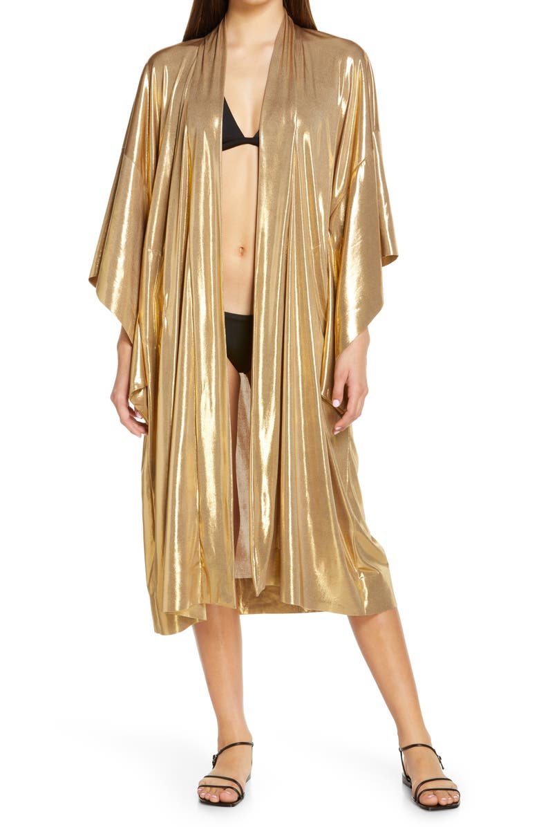Norma Kamali Midi Cover-Up Duster, Main, color,