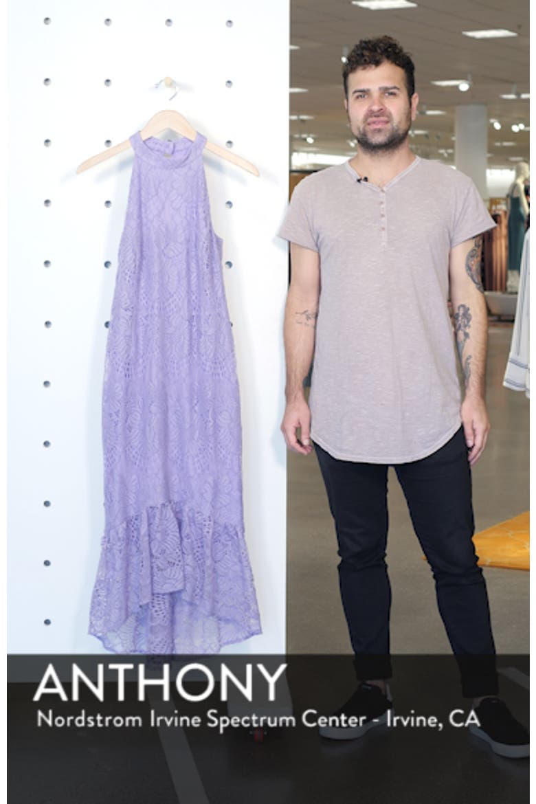 Lace Halter High/Low Dress video