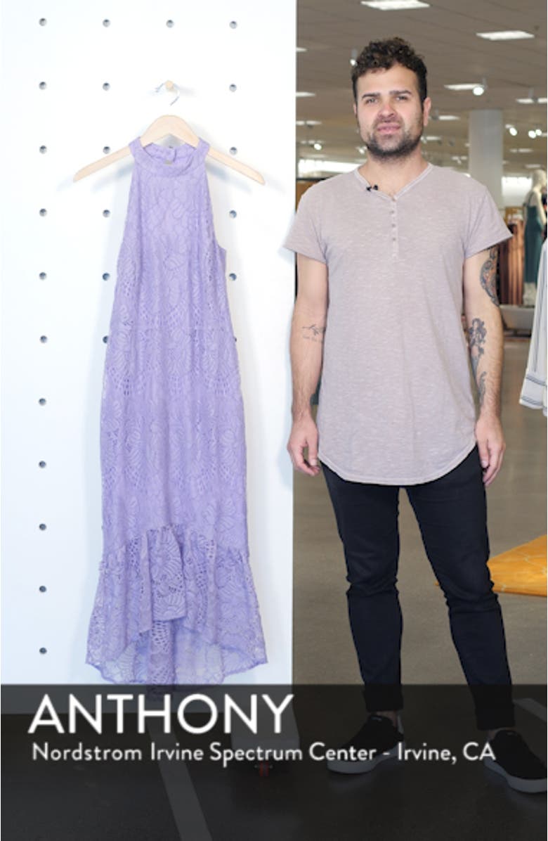 Lace Halter High/Low Dress, sales video thumbnail