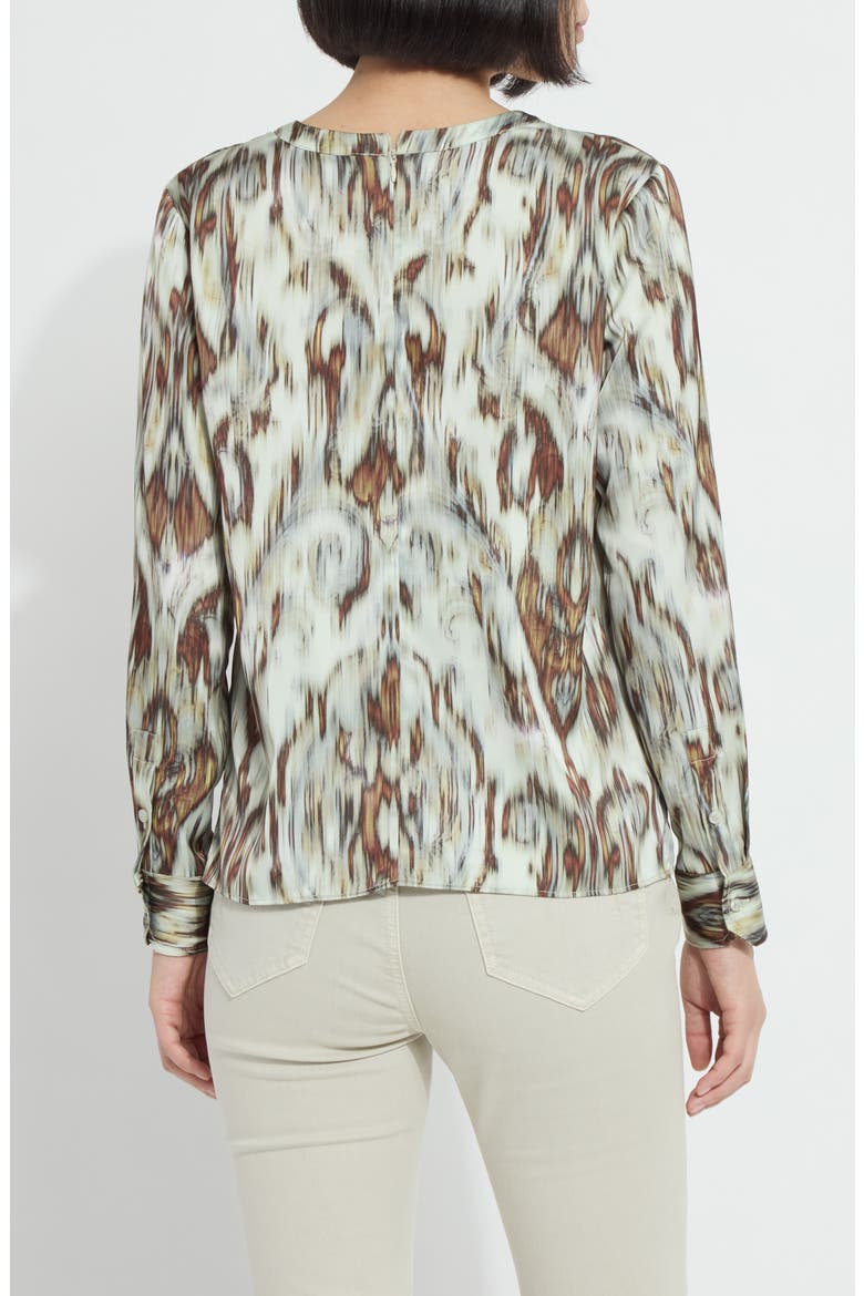 Tanni Crewneck Satin Blouse, Alternate, color, WOODLAND PAISLEY