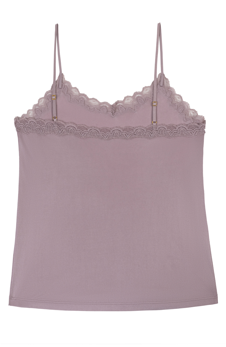 Uwila Warrior Soft Silk Lace Trim Camsiole, Alternate, color, Nirvana