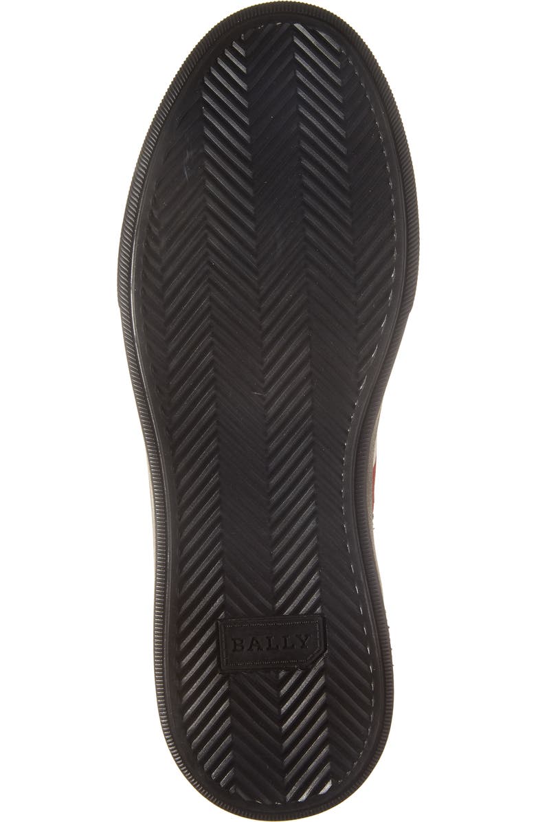 Bally Marell Snakeskin Embossed Leather Sneaker, Alternate, color, Black