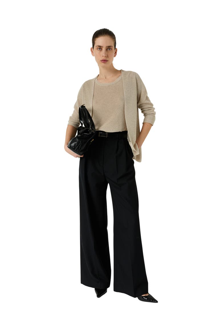 Lorina Open Front Cardigan, Alternate, color, Natural
