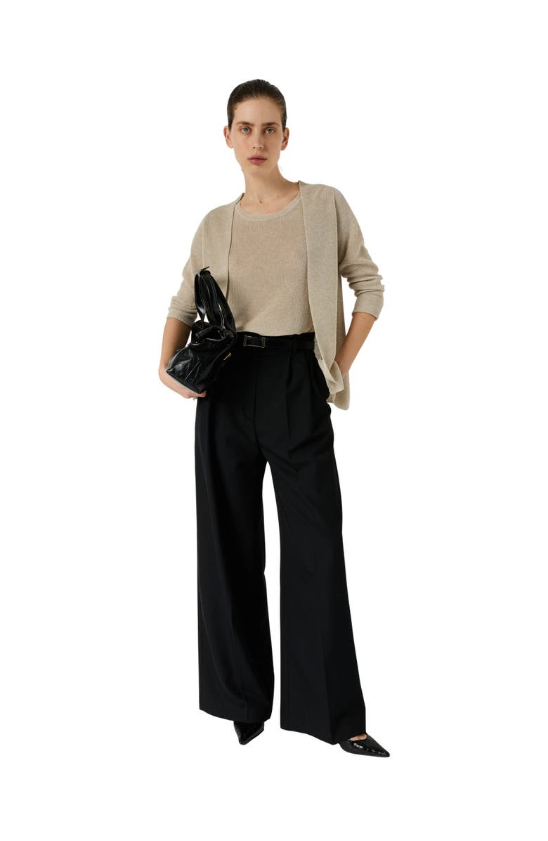 GERARD DAREL Lorina Open Front Cardigan, Alternate, color, Natural