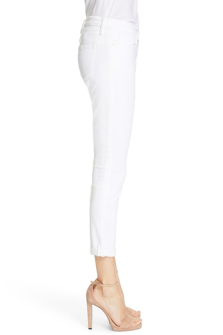 Le Garcon Ankle Boyfriend Jeans, Alternate, color, BLANC