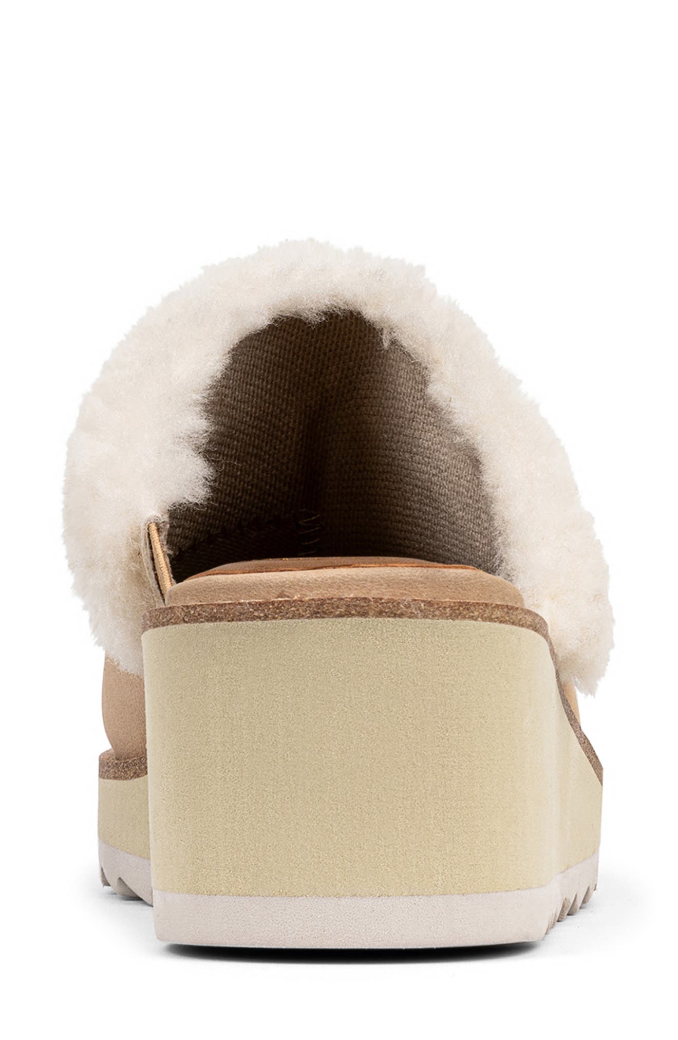 Donald Pliner Genuine Shearling Trim Wedge Mule, Alternate, color, 