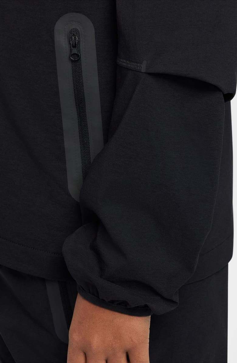 Nike Tech Hooded Performance Zip Jacket, Alternate, color, Black/ Black/ Black