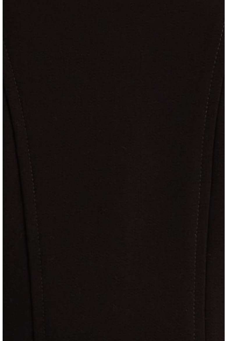Elongated Double Breasted Crepe Peacoat, Alternate, color, BLACK