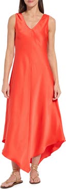 Lysse Sakura Satin Handkerchief Maxi Dress