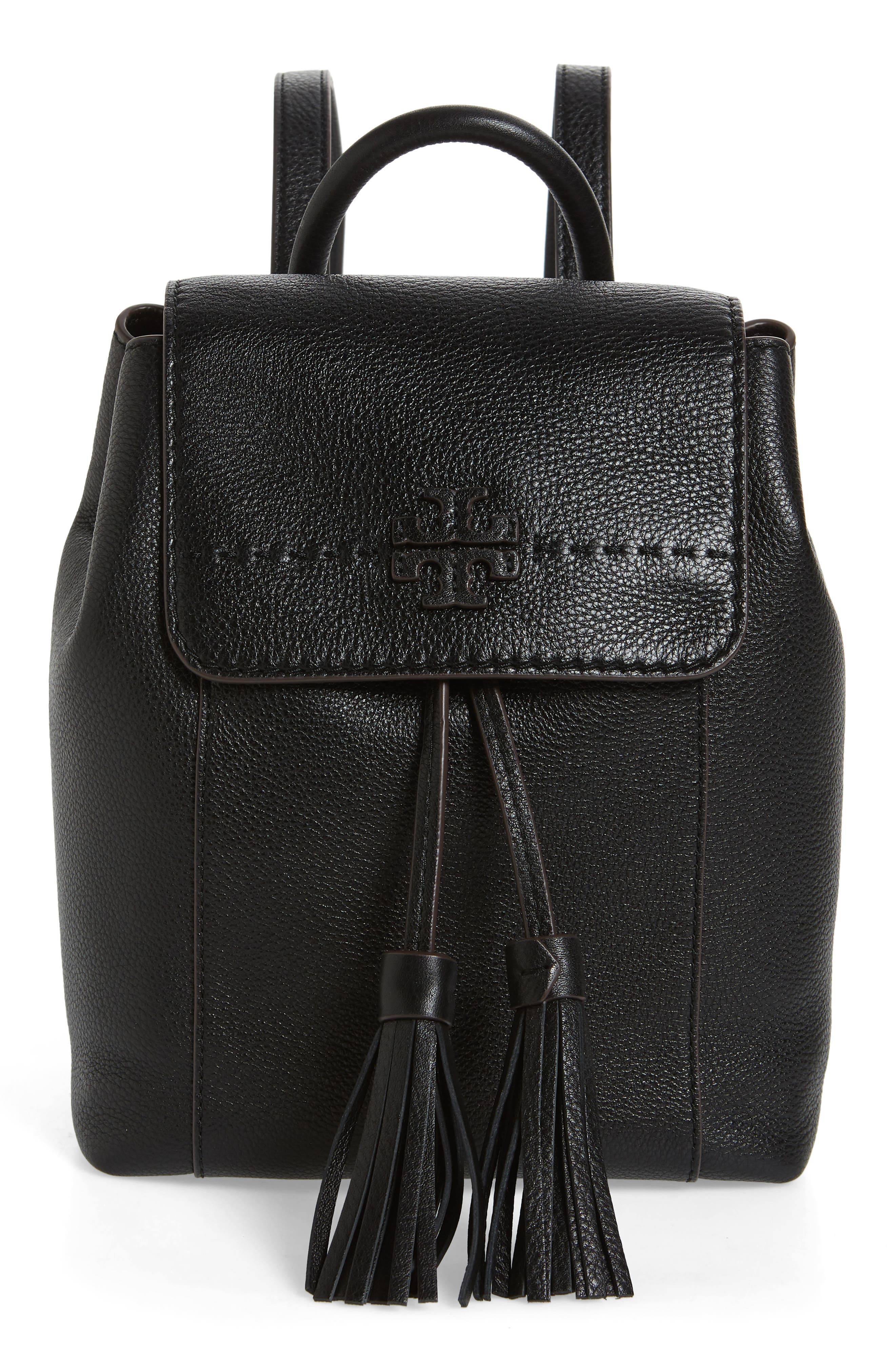 Tory Burch McGraw Leather Backpack, Main, color, 