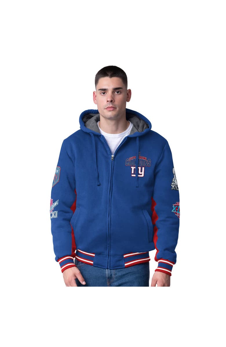 G-III Extreme Men's G-III Extreme Royal New York Giants No Huddle Commemorative Full-Zip Hoodie Jacket, Alternate, color, Royal