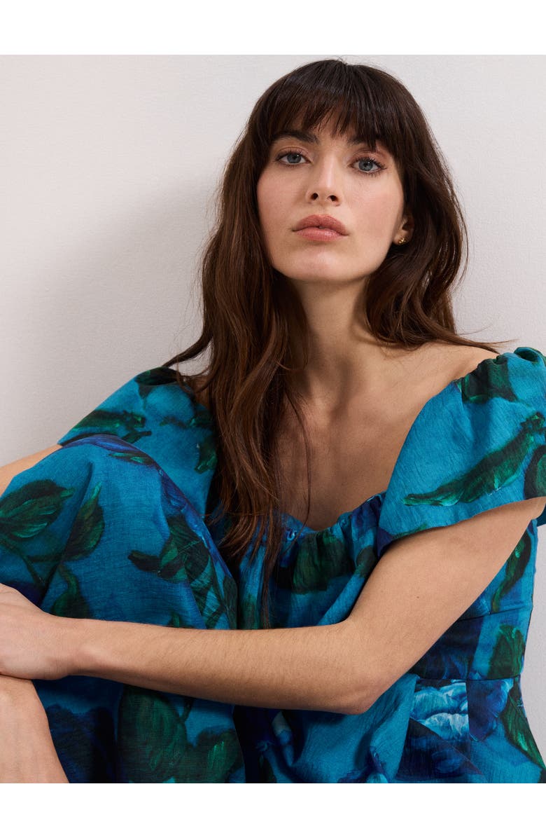 Phase Eight Brianne Floral Midi Dress, Alternate, color, Blue