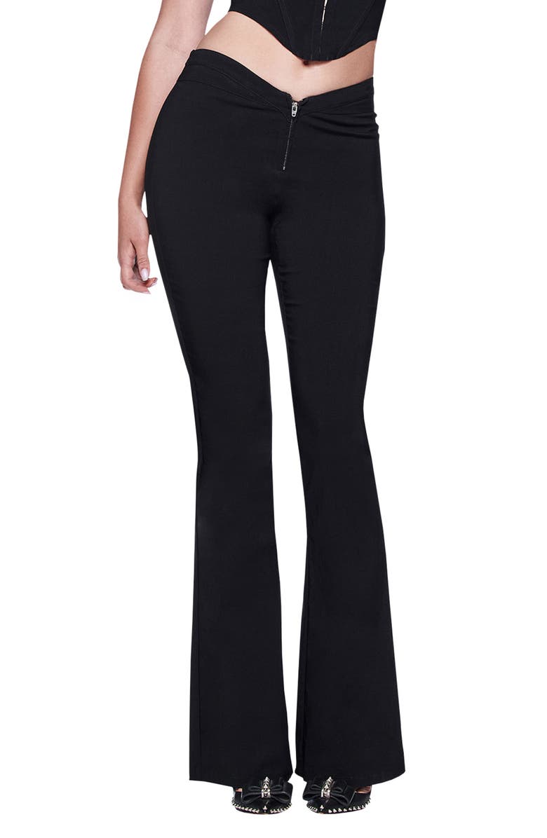 I.AM.GIA Ellena 2.0 Curved Waist Flare Pants, Main, color, Black