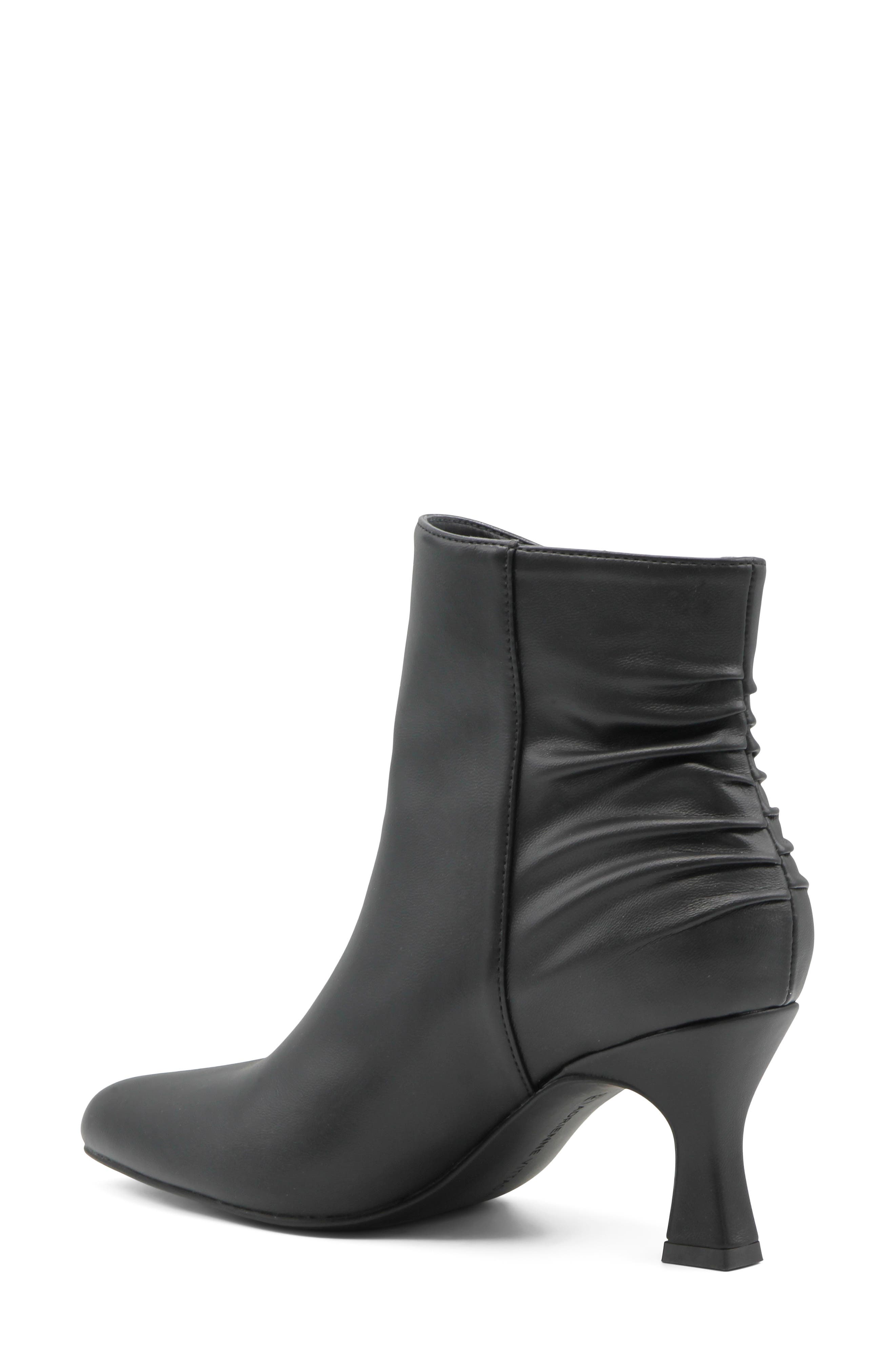 Scholar Faux Leather Bootie, Alternate, color, BLACK SM