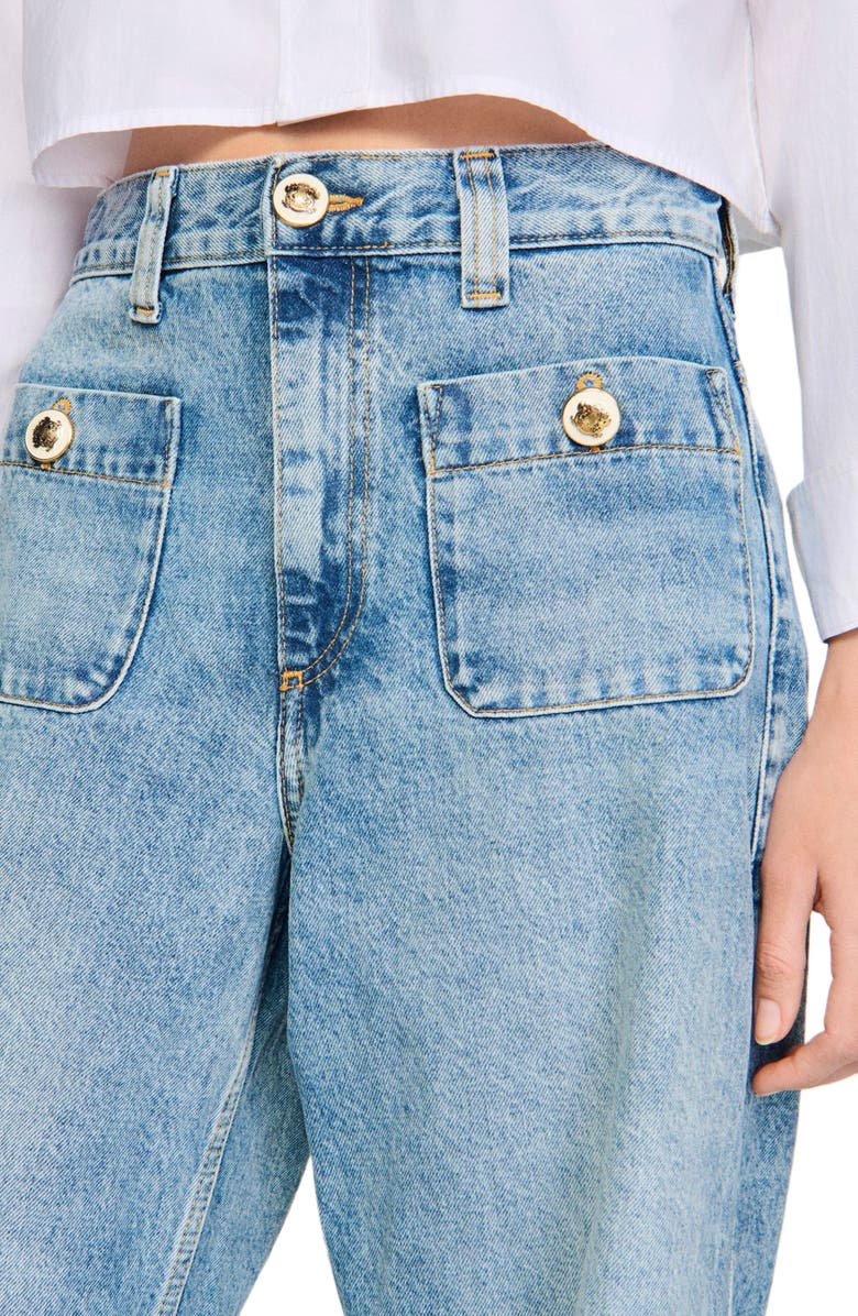 SANDRO Faded jeans, Alternate, color, Blue Jean