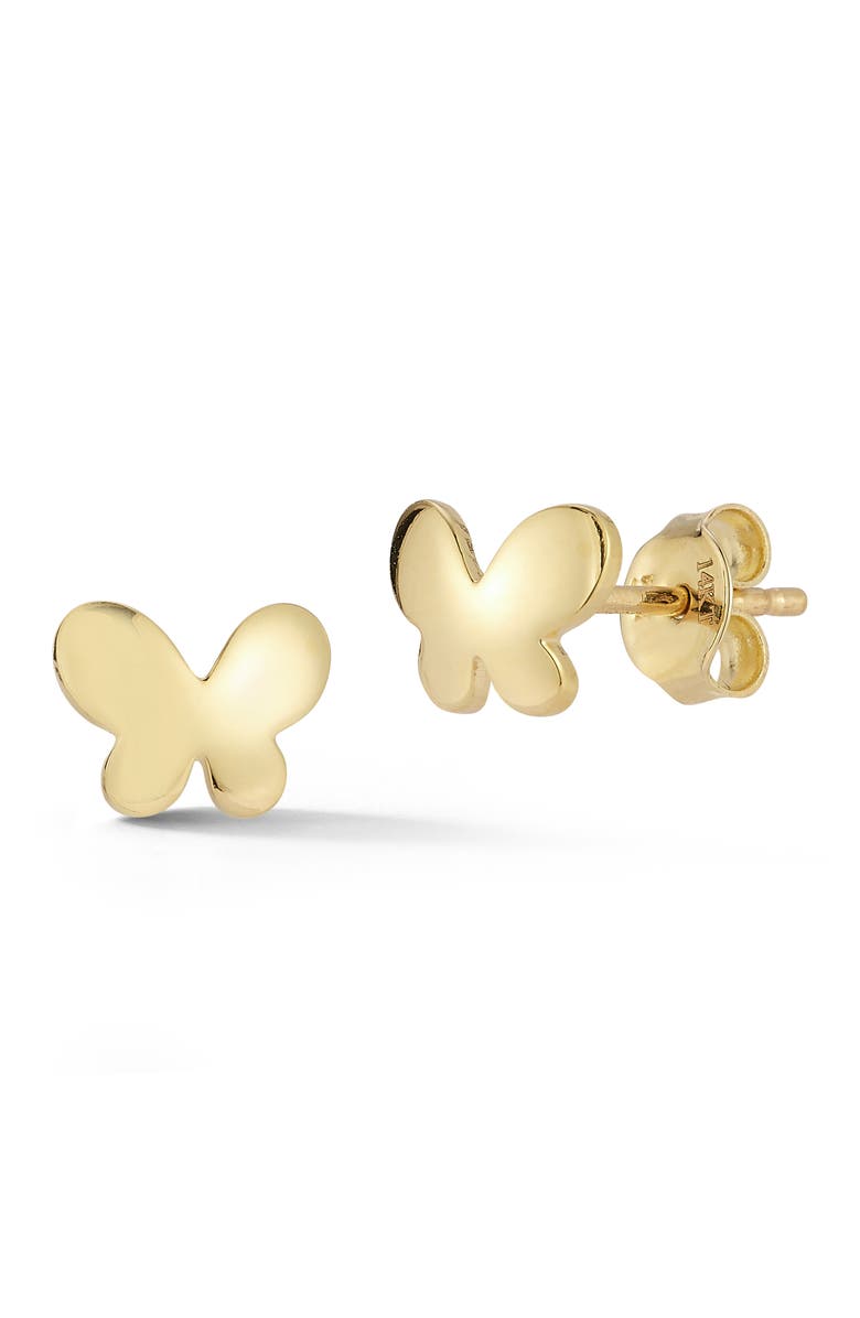 Ember Fine Jewelry 14K Gold Butterfly Stud Earrings, Main, color, Gold