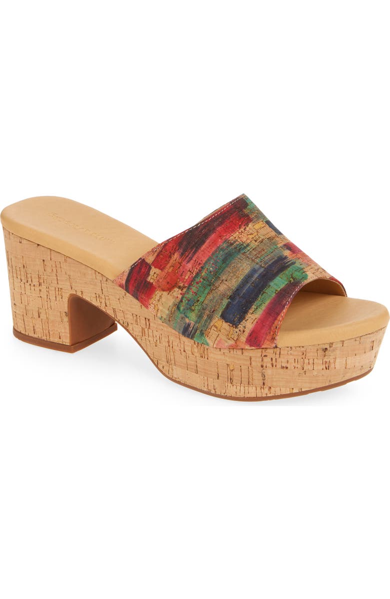 Chocolat Blu Golden Platform Sandal, Main, color, Multi Cork