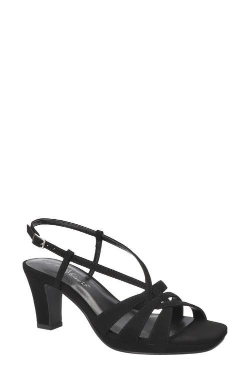 Easy Street Women's Valorie Square Toe Platform Sandals In Black
