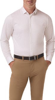 Mizzen+Main Halyard Trim Fit Print Performance Button-Up Shirt