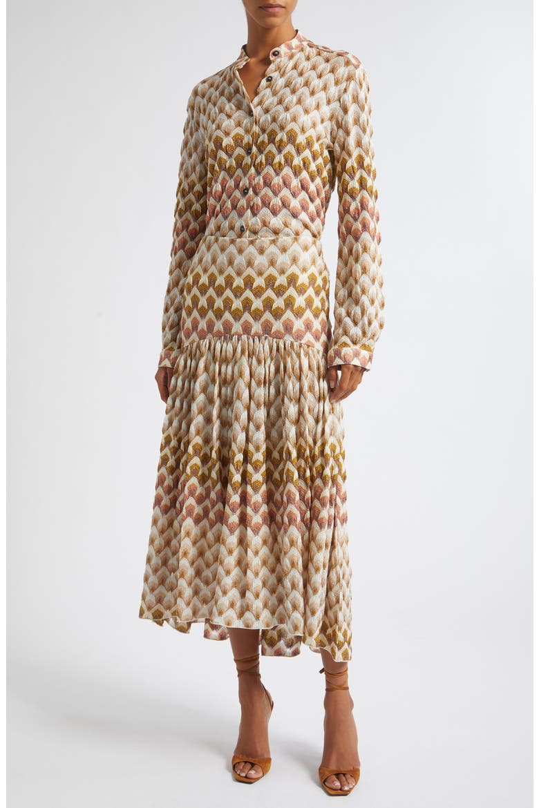Metallic Raschel Knit Skirt, Alternate, color, S30GA-GOLD AND BEIGE ON WHITE BASE