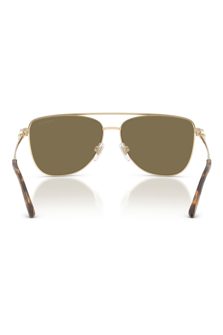 59mm Pilot Sunglasses, Alternate, color, SHINY PALEGOLD / LIGHT BROWN
