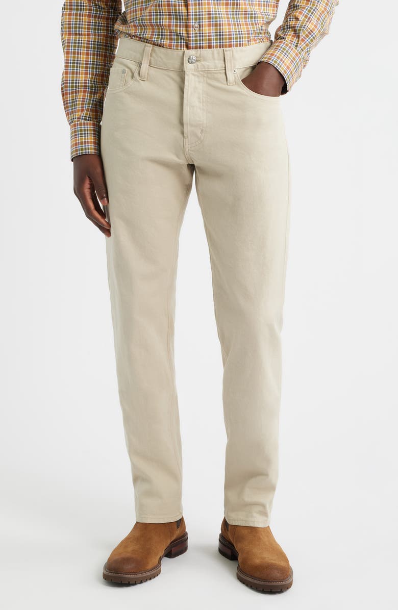 AG Everett Slim Straight Leg Jeans, Main, color, Marble Tan