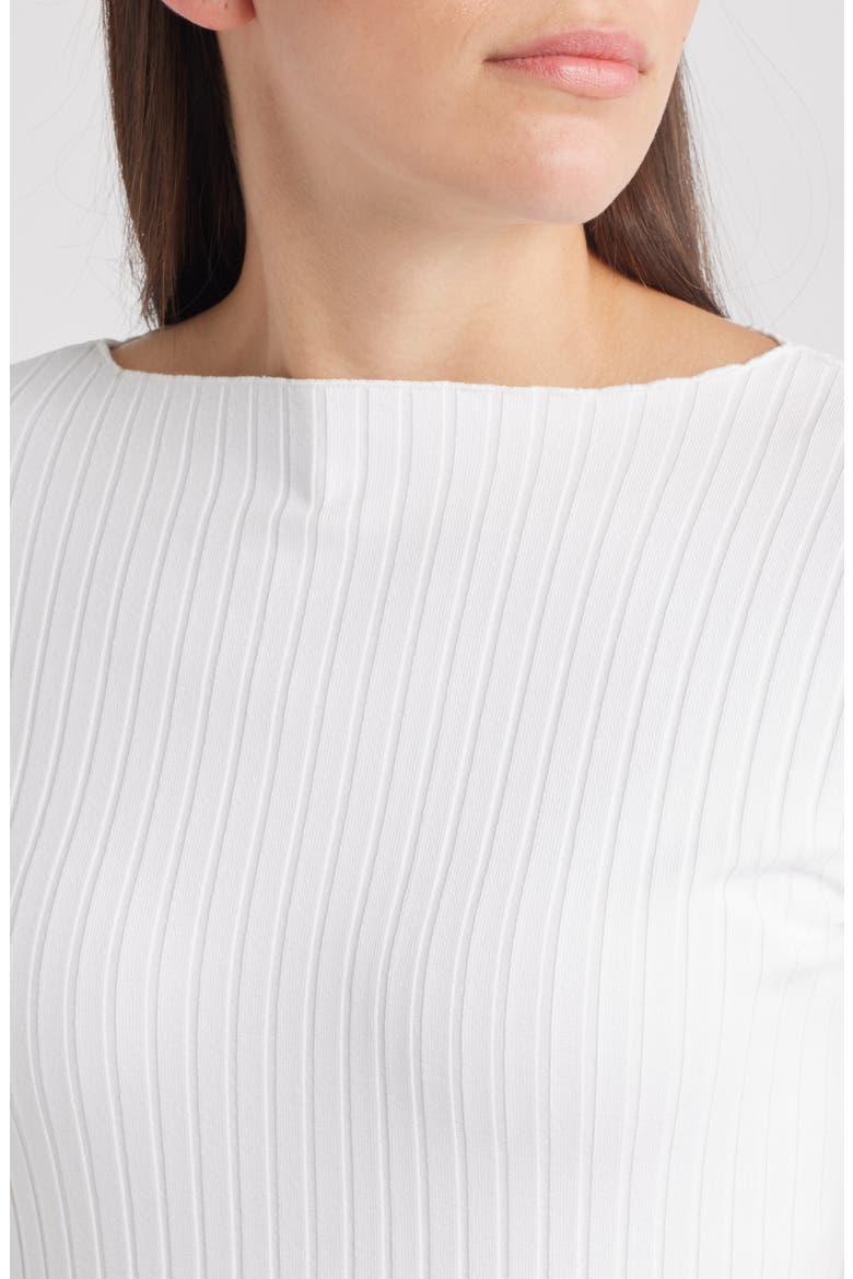 Boat Neck Rib Top, Alternate, color, OFF WHITE