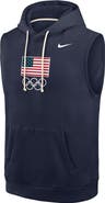 Nike Men's Nike Navy Team USA Dri-FIT Sleeveless Hoodie
