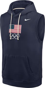 Nike Men's Nike Navy Team USA Dri-FIT Sleeveless Hoodie