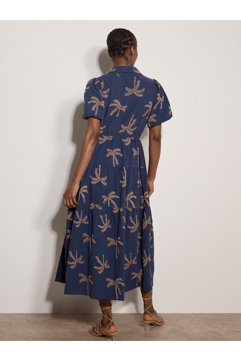 Embroidered Midaxi Dress, Alternate, color, Blue