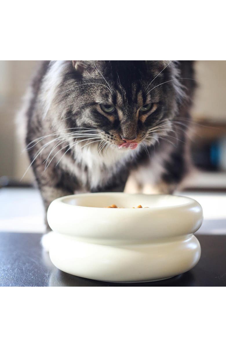 Catenary Halo Elevated Cat Bowl, Alternate, color, White