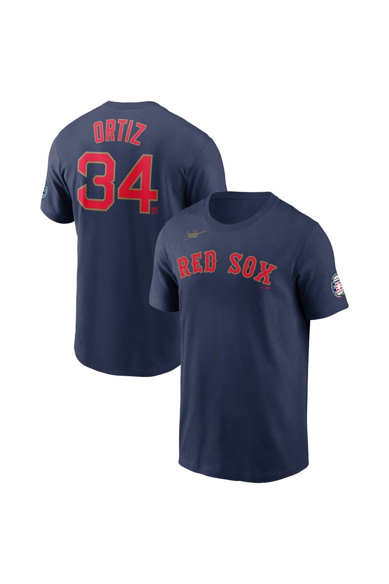 Men's Nike David Ortiz Navy Boston Red Sox Name & Number T-Shirt, Main, color, Navy