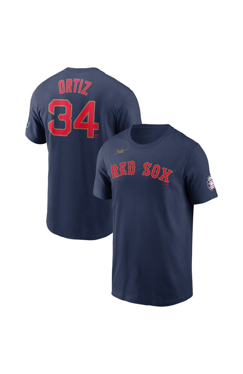 Nike Men's Nike David Ortiz Navy Boston Red Sox Name & Number T-Shirt, Main, color, Navy