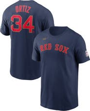 Nike Men's Nike David Ortiz Navy Boston Red Sox Name & Number T-Shirt