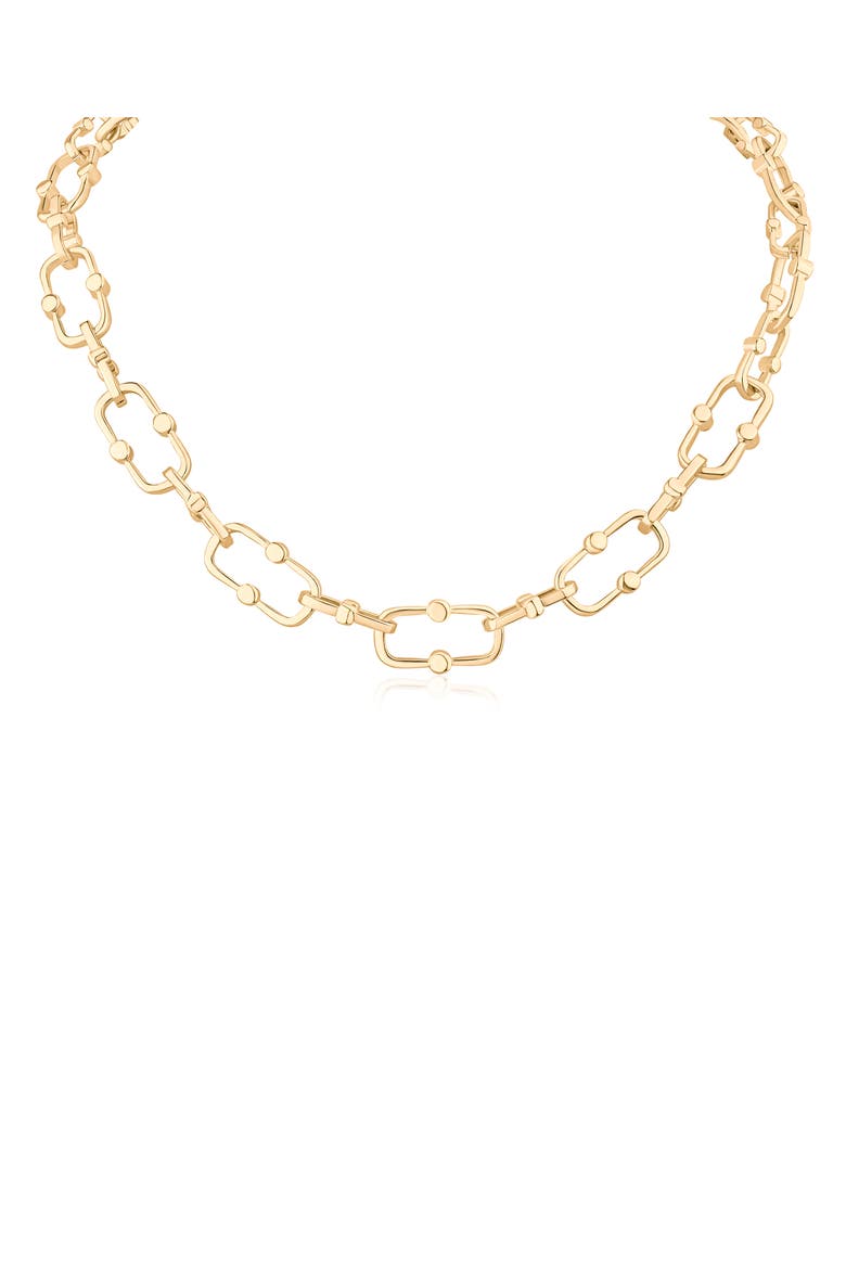 Dotted Paper Clip Chain Necklace (Nordstrom Exclusive), Main, color, GOLD