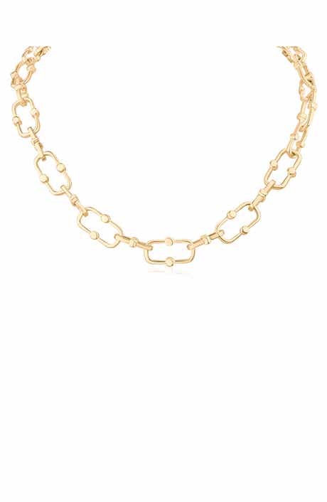 JARDIN Dotted Paper Clip Chain Necklace