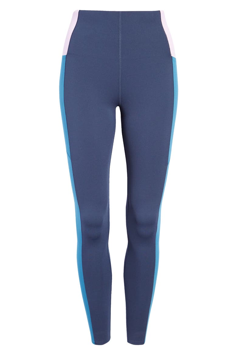 Power High Waist Workout Leggings, Main, color, NAVY BLUE A