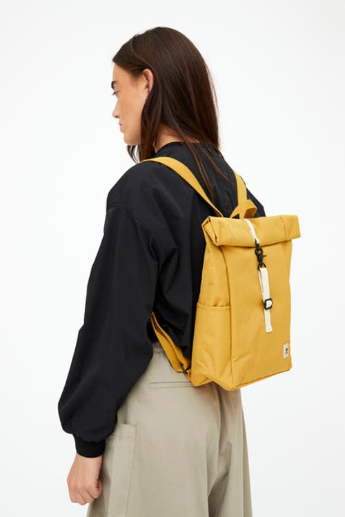 Lefrik Roll Mini Backpack In Gold