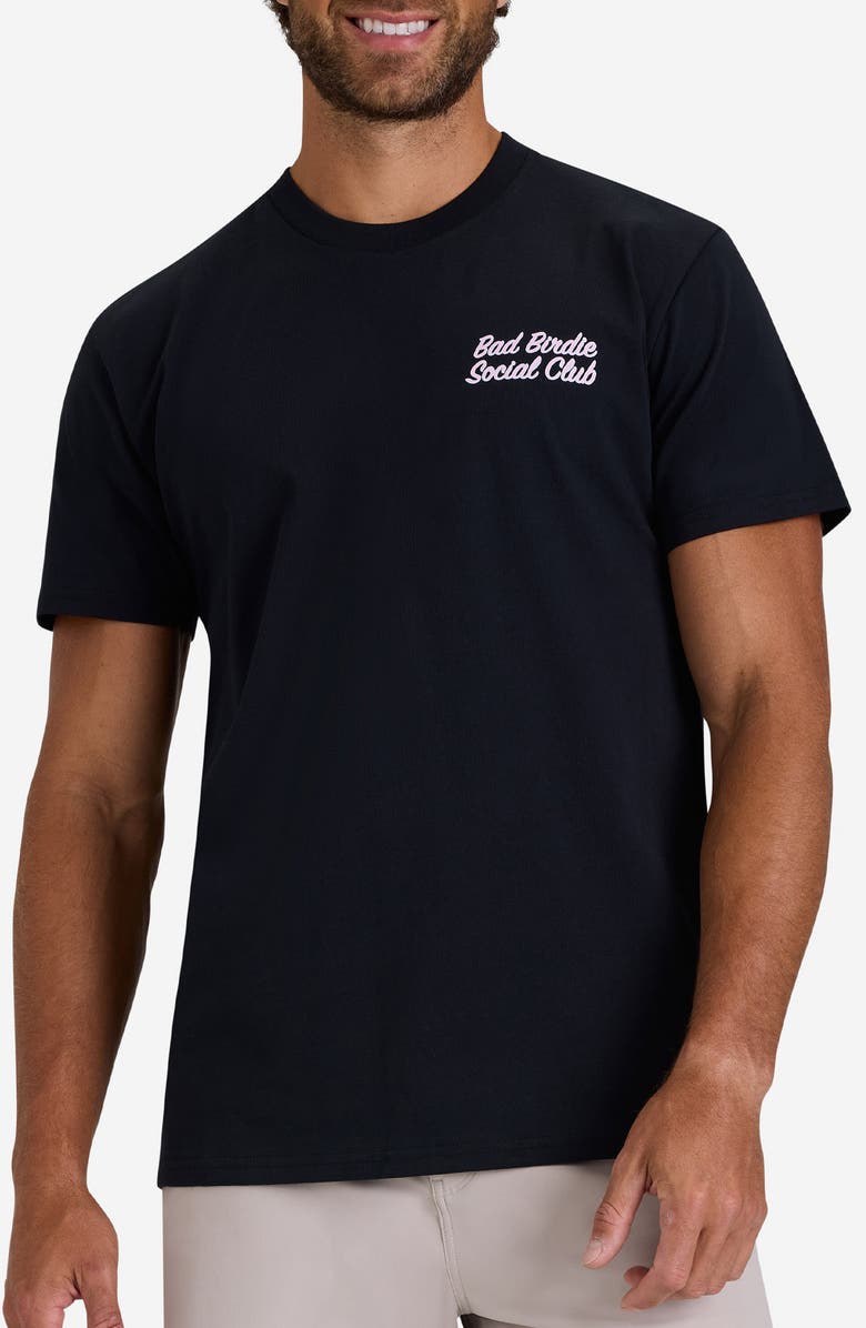 Bad Birdie Social Club Cotton Graphic T-shirt, Alternate, color, Black