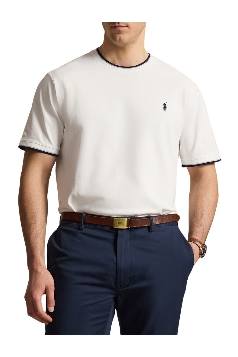 Big & Tall Stretch Mesh T-Shirt, Main, color, WHITE