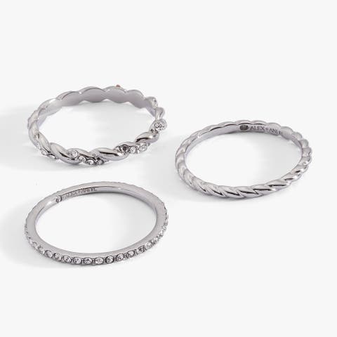Rope Stacking Texture Ring Set of 3