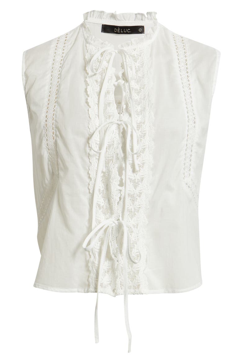 Rodas Lace Sleeveless Top, Alternate, color, ECRU