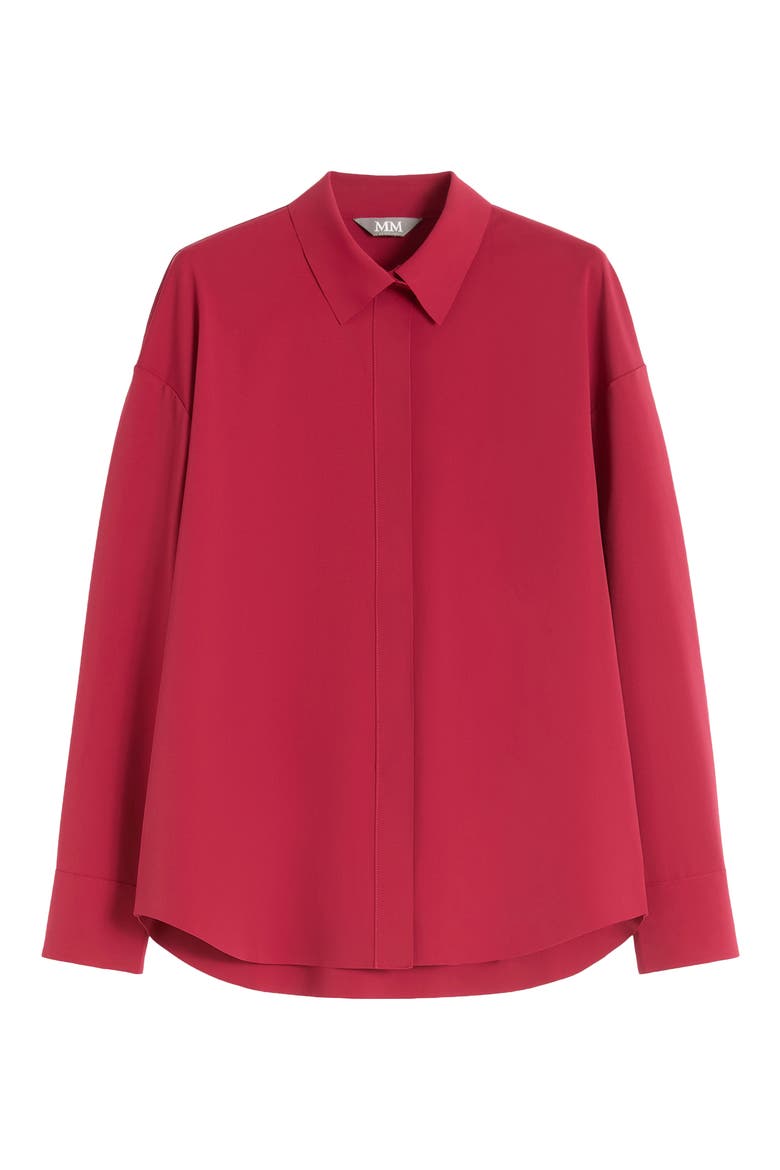Baita Knit Button-Up Shirt, Alternate, color, DARK RED