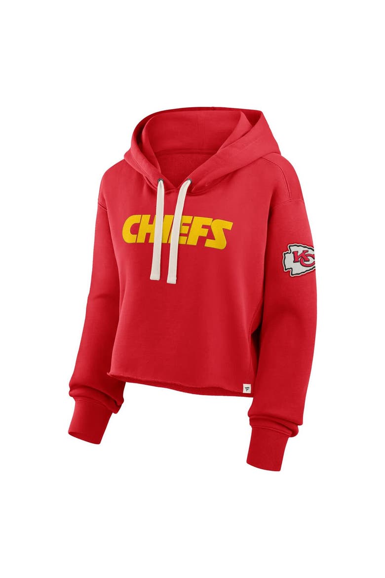 Women's Fanatics Red Kansas City Chiefs Oversized Hometown Heritage Cropped Hoodie, Alternate, color, Red