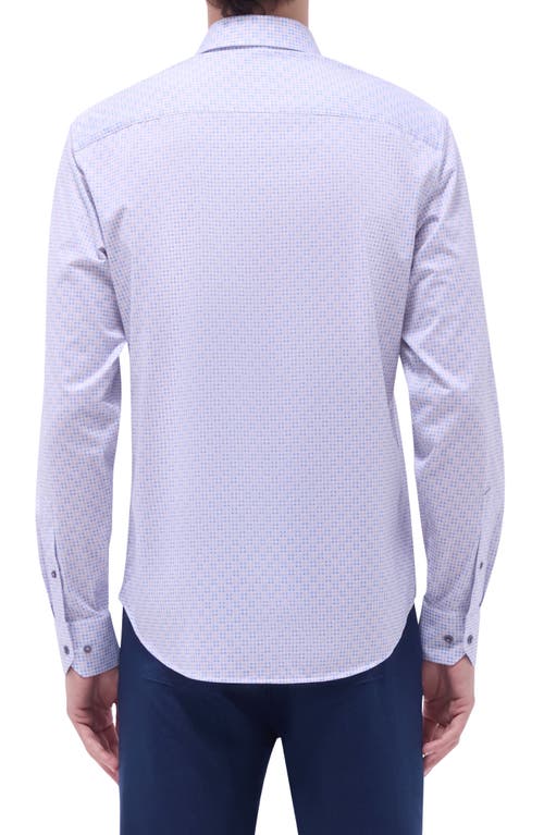 Bugatchi Jules Ooohcotton® Grid Button-up Shirt In Blue