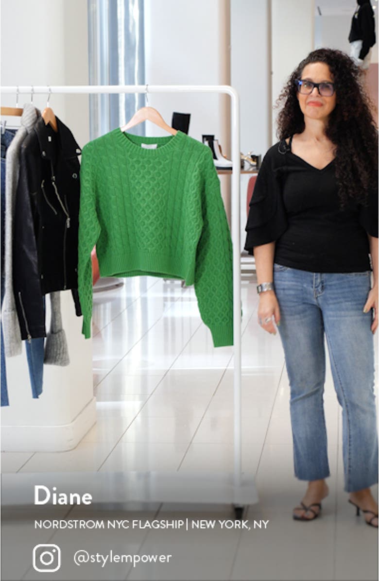 Cable Knit Wool & Cotton Sweater, sales video thumbnail